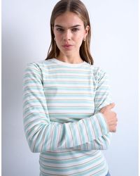 TOPSHOP - Stripe Long Sleeve Everyday Tee - Lyst