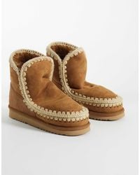 Mou - 18 Shearling-lined Suede Boots - Lyst