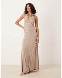 Mango - Halter Maxi Dress - Lyst