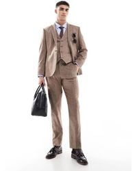 ASOS - Slim Wool Blend Suit Trousers - Lyst