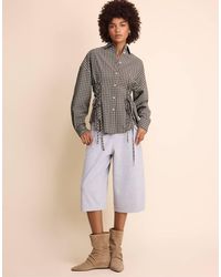 Stradivarius - Check Shirt With Tie Detail - Lyst