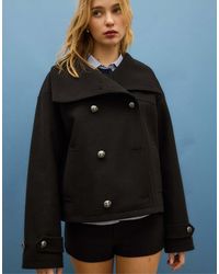 Stradivarius - Hoogsluitend Zacht Jack Met Overslag - Lyst