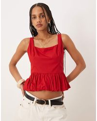 Abercrombie & Fitch - Top à ourlet bouffant - Lyst