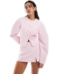 ASOS - Cocoon Sleeve Collarless Blazer - Lyst