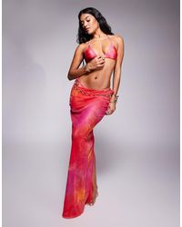 South Beach - Abstract Print Triangle Bikini Top - Lyst