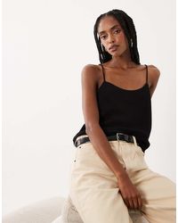 ASOS - Linen Blend 90s Scoop Neck Cami Top - Lyst