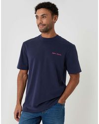 Threadbare - Relaxed Fit Peached Cotton T-Shirt - Lyst