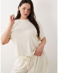 ASOS - Asos Design Curve Mix & Match Rib Oversized Pyjama Tee With Side Splits - Lyst