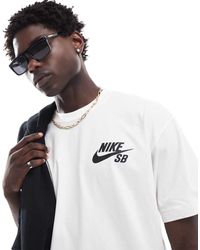 Nike - T-Shirt Met Logo Op De Borst - Lyst