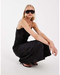 ASOS - Lace Detail Button Down Front Slip Maxi Dress - Lyst