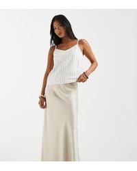 Vero Moda - Satin Bias Midi Skirt - Lyst