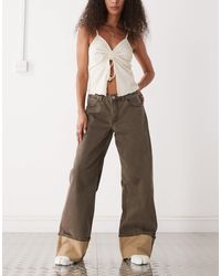 Monki - – hose aus twill - Lyst