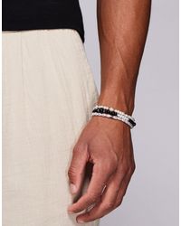 ASOS - Festival Faux Pearl And Beaded 3 Pack Bracelets - Lyst