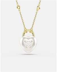 Swarovski - Idyllia Pendant, Mixed Cuts, Heart, -Tone Plated - Lyst