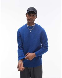 SELECTED - Crew Neck Fluffy Alpaca Knitted Jumper - Lyst