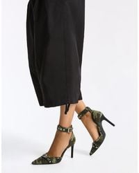 Bershka - Ankle Strap Heeled Shoes With Buckle Detail - Lyst