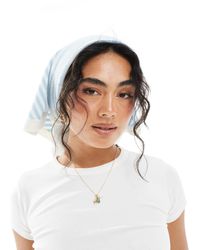 ASOS - Foulard en maille coupe carrée à rayures - Lyst
