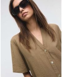 Stradivarius - Button-up Flowing Shirt - Lyst