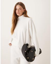 ASOS - Supersoft Seam Front Longline Roll Neck Co-ord - Lyst