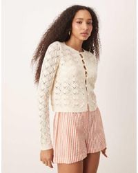 Aware - Open Knit Cardigan - Lyst