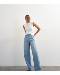 TOPSHOP - Barrel Mid Rise Jean - Lyst
