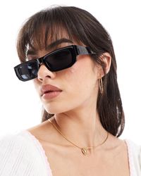 Pieces - – sonnenbrille mit schmalem, markantem gestell - Lyst