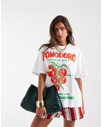 ASOS - Oversized Tee With Tomato Graphic - Lyst