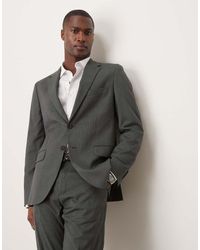 Mango - Americana De Traje Gris A Cuadros De Corte Slim De (Parte De Un Conjunto) - Lyst