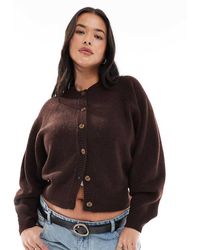 ASOS - Asos Design Curve Crew Neck Cardigan With Raglan Sleeve Detail - Lyst
