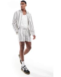 Another Influence - Tie-waist Striped Short Co-ord - Lyst