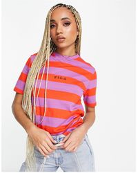 Fila - Striped Oversized T-shirt - Lyst