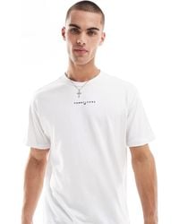 Tommy Hilfiger - T-shirt avec logo linéaire sur la poitrine - Lyst
