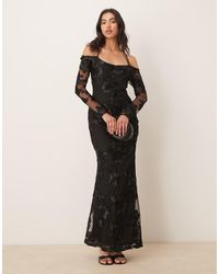 Pretty Lavish - Jamila Long Sleeve Maxi Dress - Lyst