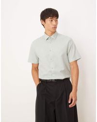 ASOS - Formal Linen Blend Regular Shirt - Lyst