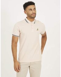 Brave Soul - Cotton Polo Shirt With Contrast Colour Stripe - Lyst