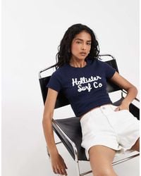 Hollister - Front Logo Baby Tee - Lyst