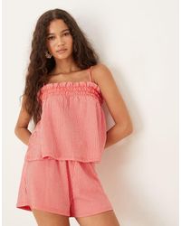 Gina Tricot - Co-ord Textu Smock Singlet Top - Lyst