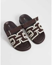 ASOS - Fion Woven Knit Footbed Sandals - Lyst