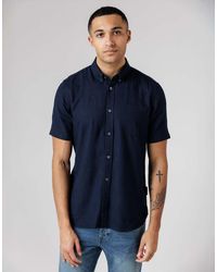 French Connection - 2 Pack Linen Blend Short Sleeve Chest Pocket Shirts - Lyst