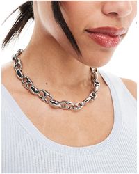 Mango - Flat Link Chain Necklace - Lyst