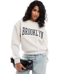 Brave Soul - Sweatshirt Van Borg Met Print - Lyst