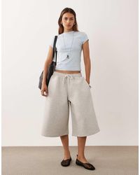 ASOS - Bermuda Short Met Wijde Pijpen En Elastische Taille - Lyst