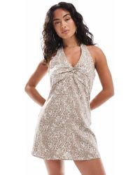 Cotton On - Haven Halter Mini Dress - Lyst