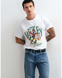 ASOS - Disney Christmas Relaxed T-shirt With Mickey And Friends - Lyst