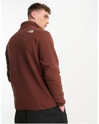 The North Face - – shispare – brauner pullover aus hochflorigem fleece mit kurzem reißverschluss, exklusiv bei asos - Lyst