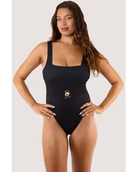 Playful Promises - Peek & Beau Onyx Textured Swimsuit - Lyst