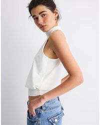 Stradivarius - Puff-effect Halter Top - Lyst