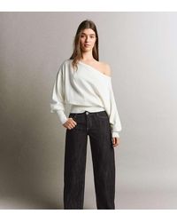 Bershka - Low-Rise Baggy Barrel Jeans - Lyst