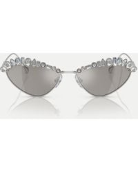 Swarovski - Occhiali Da Sole Irregolari Con Lenti A Specchio - Lyst