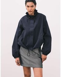 ASOS - Bubble Hem Nylon Track Jacket - Lyst